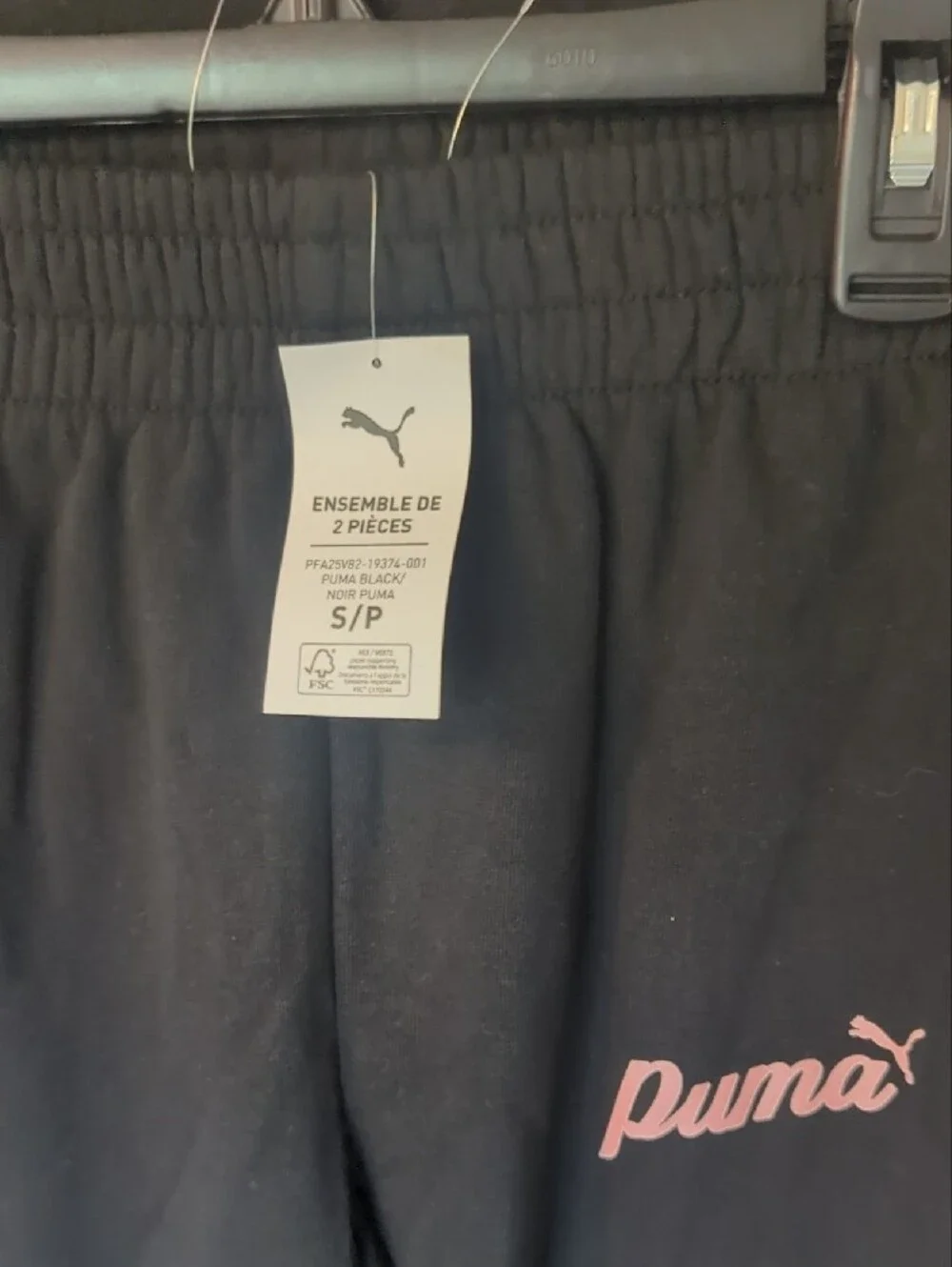 Puma Kids Black and Pink Track Jacket & Pants Set